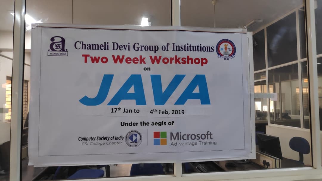 Two Week Microsoft Ed-vantage Training Program on 'Java Programming' ( 17 Jan - 04 Feb 2019)