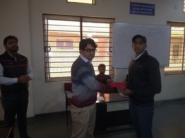 Two Hours Coding Competition organized under the aegis of Microsoft Ed-vantage Training Jan-2019 on HTML5/CSS/JAVA SCRIPT for CSE/IT/EC Students. (02 February 2019)
