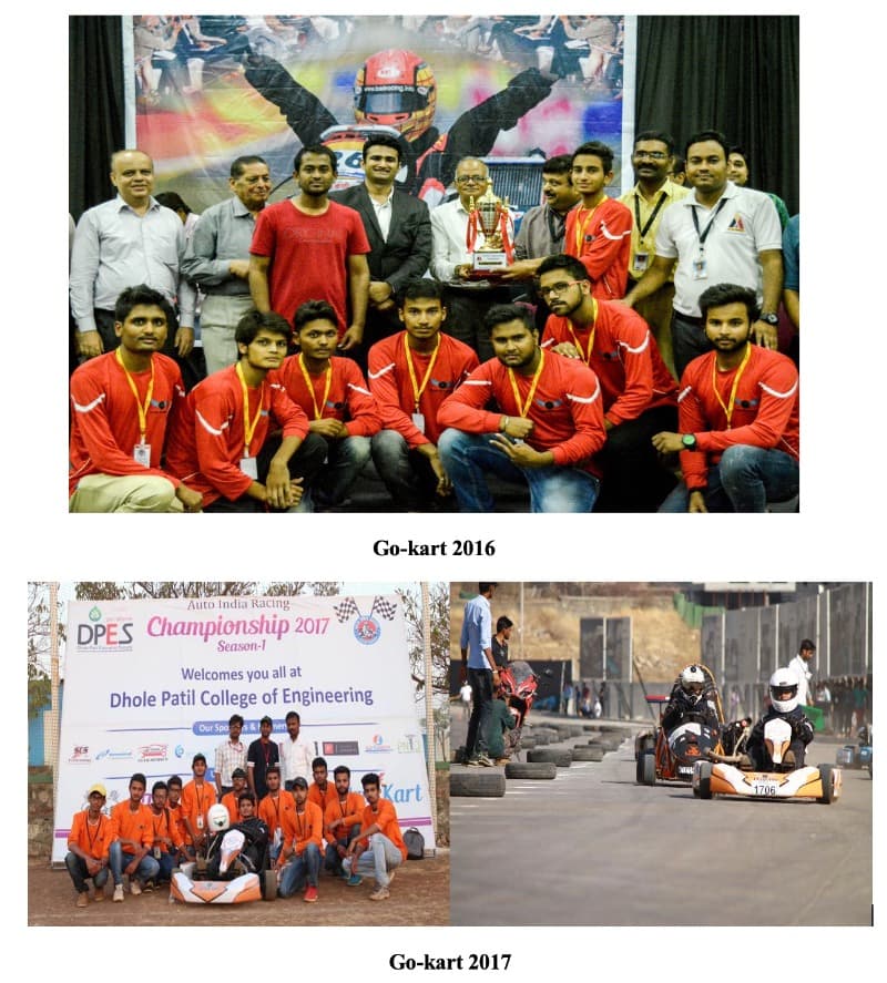 Glimpses of student achievements in Go-Kart event