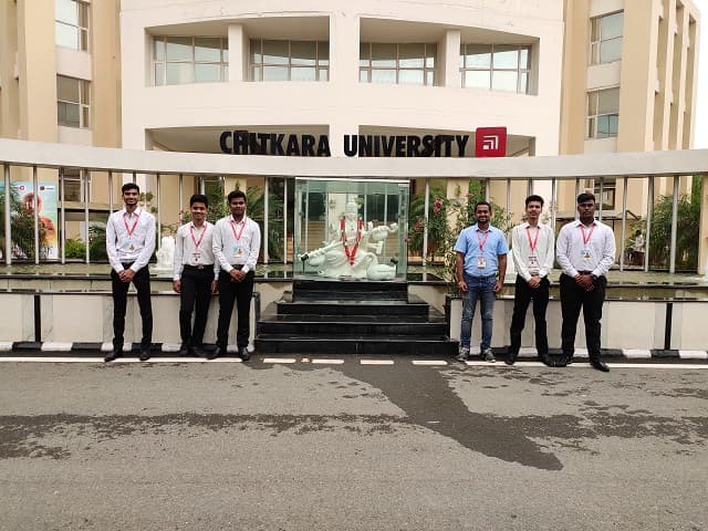 Team Spartans of CDGI clearing the virtual round of BAJA SAEINDIA at Chitkara University.