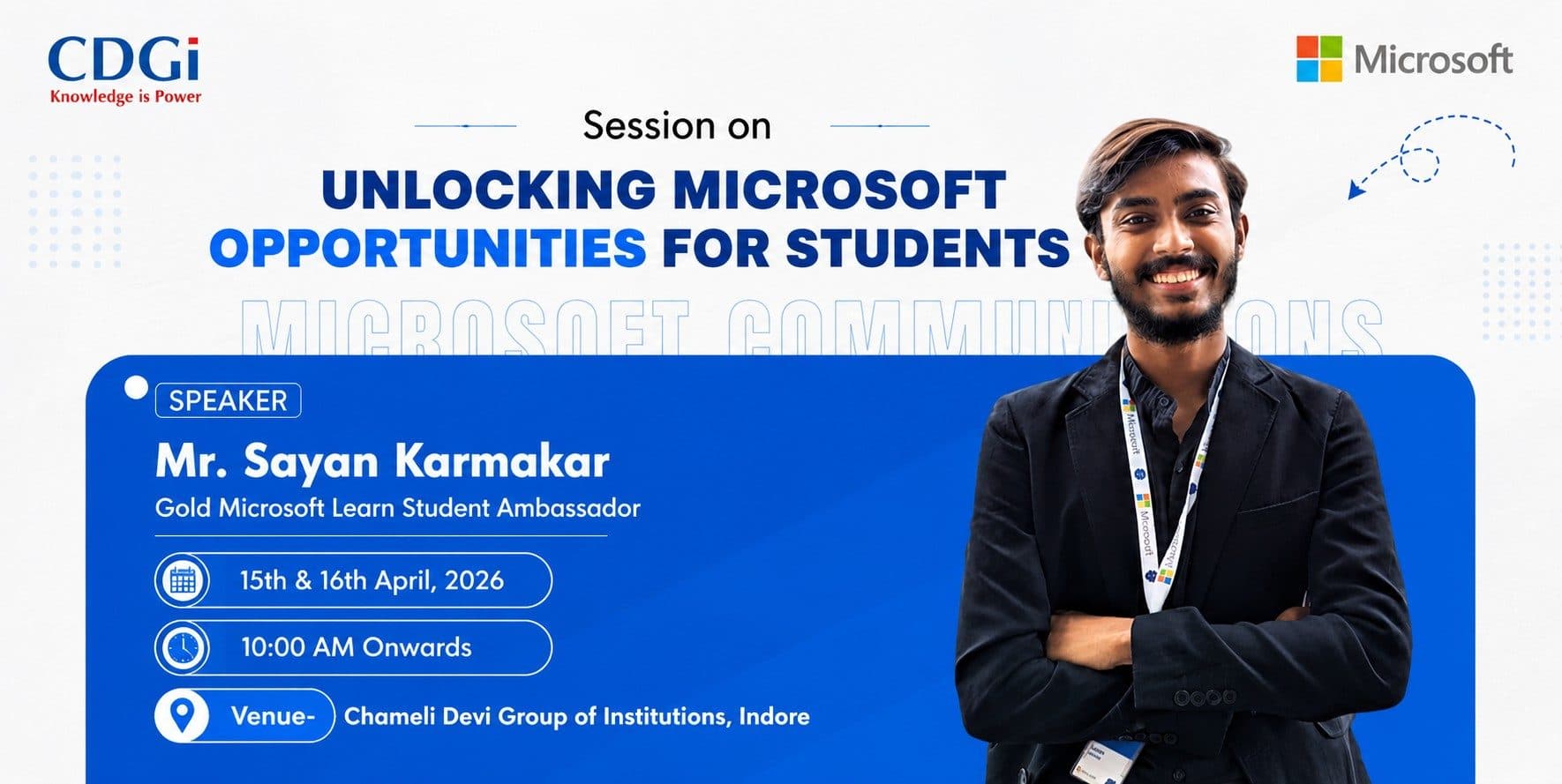 Sayan Karmakar working with a small group of students at a laptop during the expert session