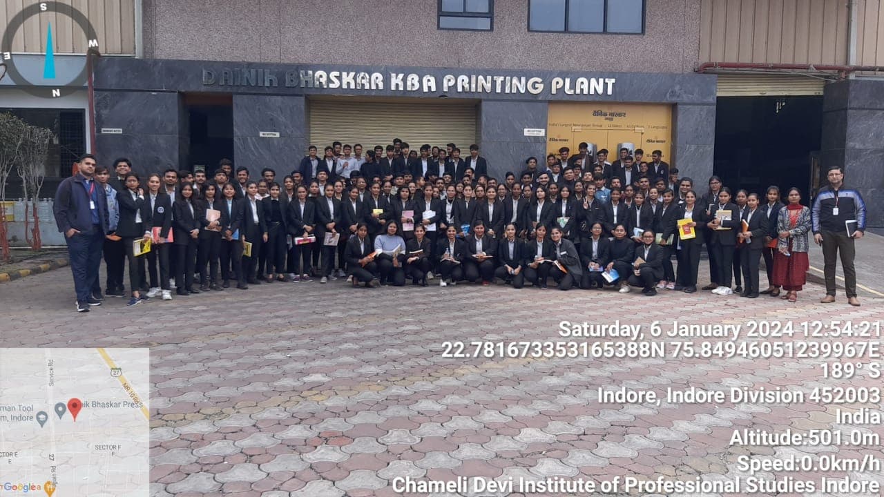 Industrial Visit to Dainik Bhaskar Printing Plant