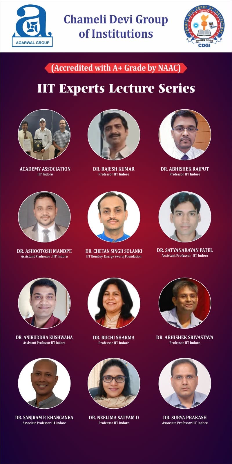 IIT Experts Lecture Series at CDGI Campus( 05:30 Pm )( 10 August 2024)