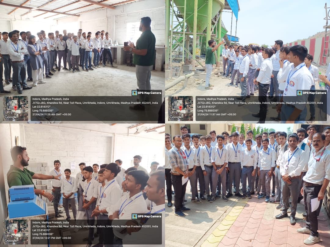 Industrial visit of B.Tech. first year students at Supercrete Associates RMC under the collaboration with the Nirmaan Club(27 Apr 2024)