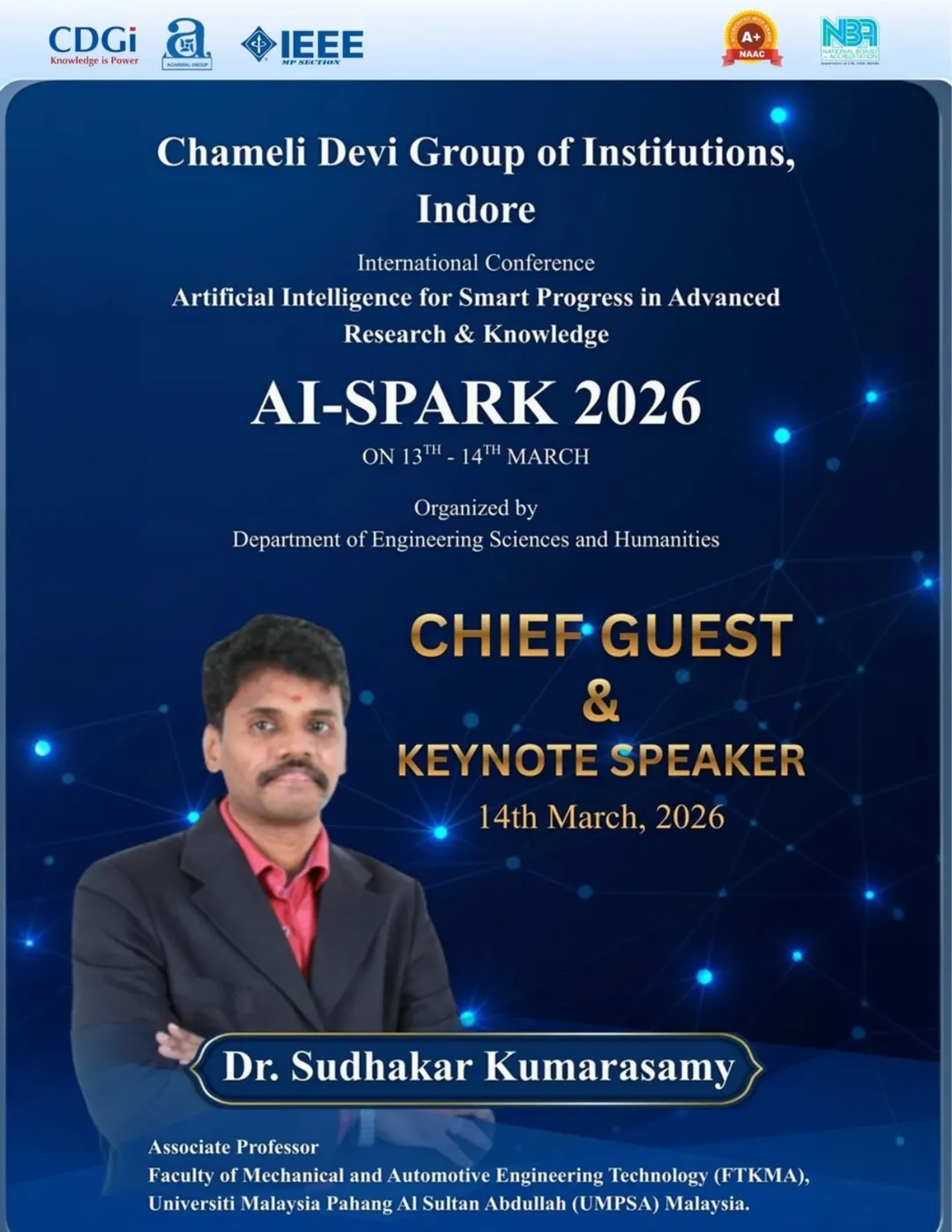 AI-SPARK 2026: Keynote by Dr. Sudhakar Kumarasamy
