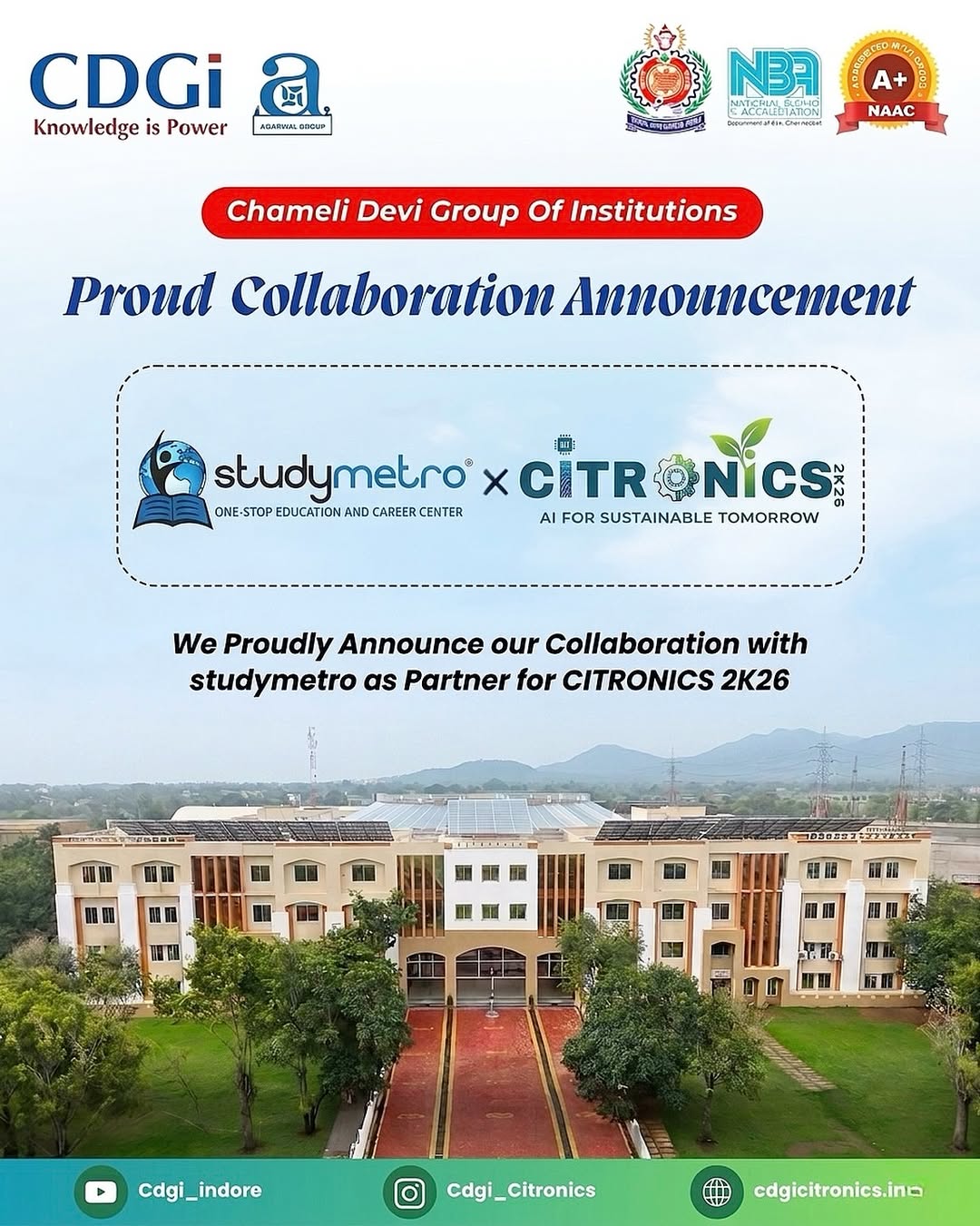 Proud Collaboration Announcement: studymetro as Partner for CITRONICS 2K26