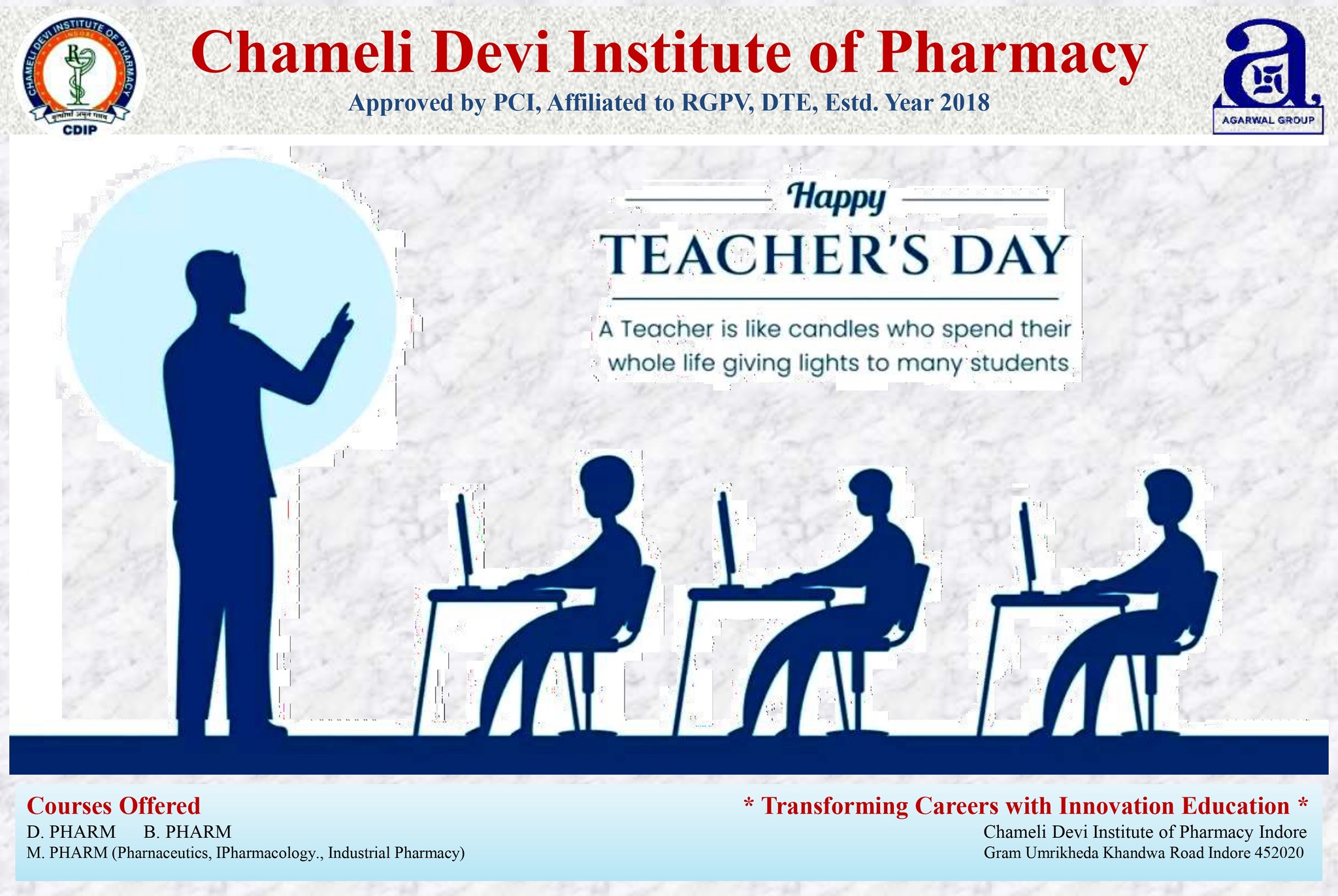 TEACHERS DAY CELEBRATIONSInstitute: CHAMELI DEVI INSTITUTE OF PHARMACYDepart... - Image 3