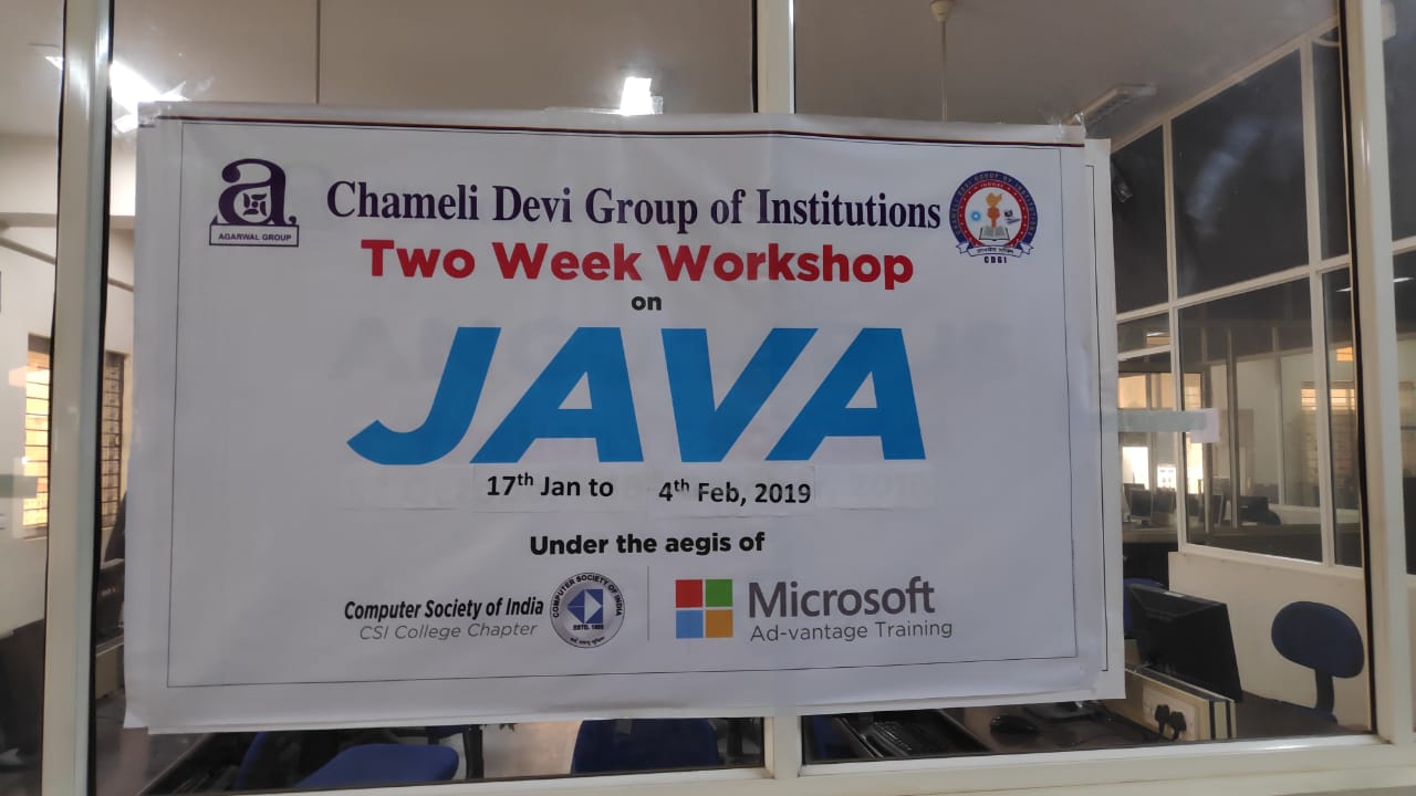 Two Week Microsoft Ed-vantage Training Program on 'Java Programming' ( 17 Jan - 04 Feb 2019)